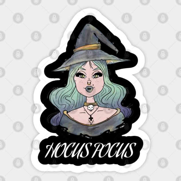 witch girl Sticker by UniqueDesignsCo